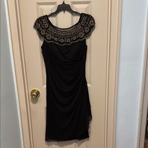 Elegant Black Beaded Dress